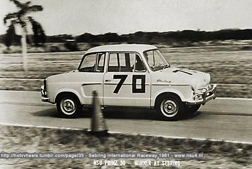 NSU Prinz III 1961 Winnaar in Sebring Californië USA