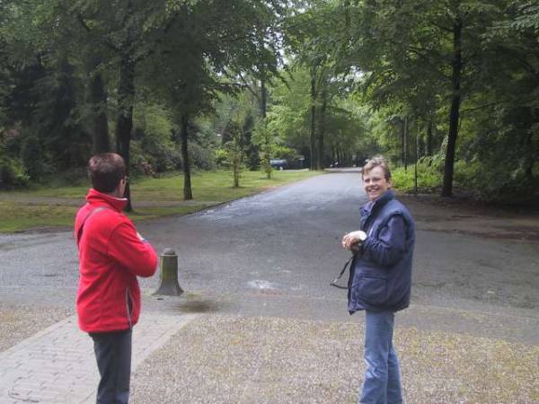 wachten op de motorrijders