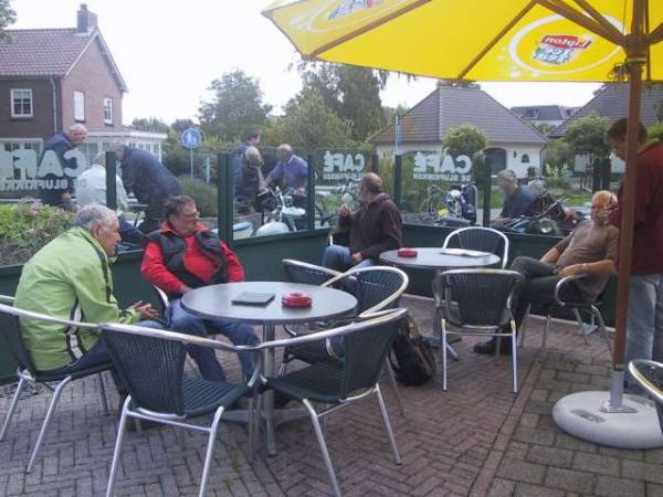 lekker op het terras